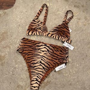 Vitamin A Ziva Tiger Animal Print Neutra Top Barcelona High Waisted Bott…